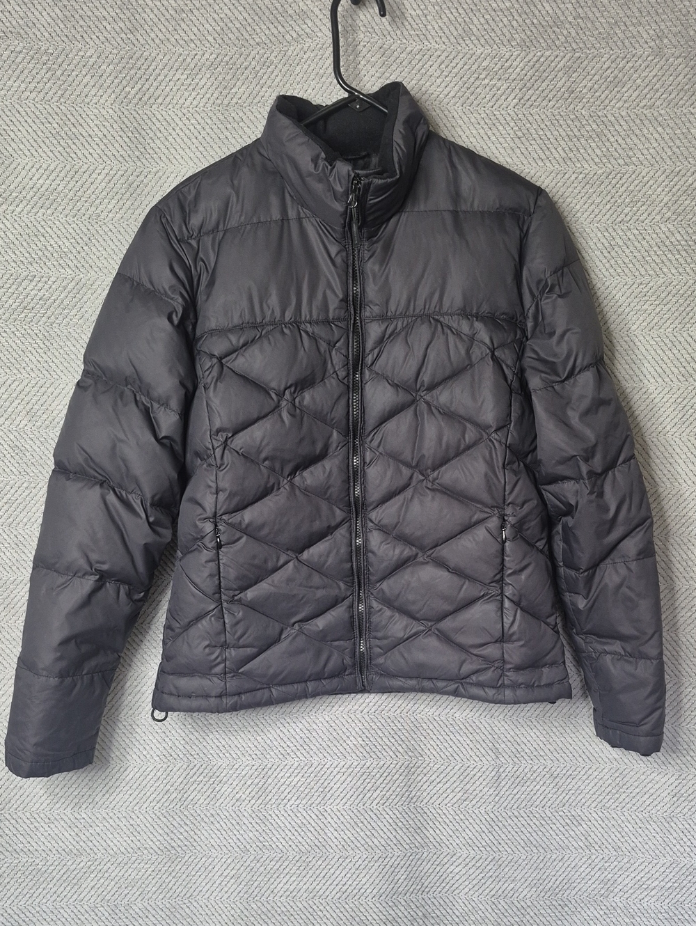 Eddie Bauer Women's Goose Down Puffer Winter Jacket Coat Quilted Fleece Collar M